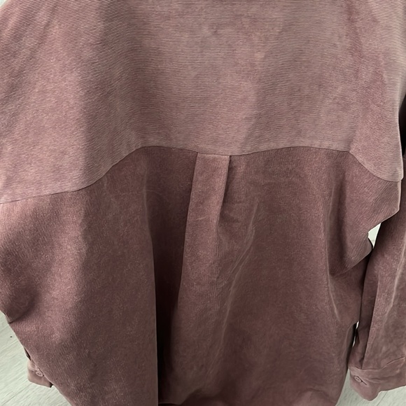 Zara Mauve Corduroy Button Down - Picture 4 of 4